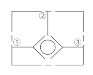 Driftssymbol for ILS04-B30-ballventil, lastferg