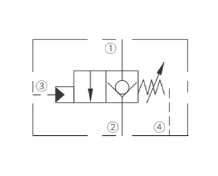 Operasjonssymbol for I1CPBD300F2P motbalansventilen