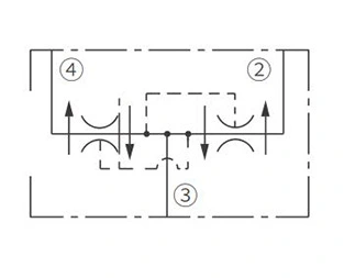 Operasjonssymbol for IFD52-45 Flow Divider/Kombinor