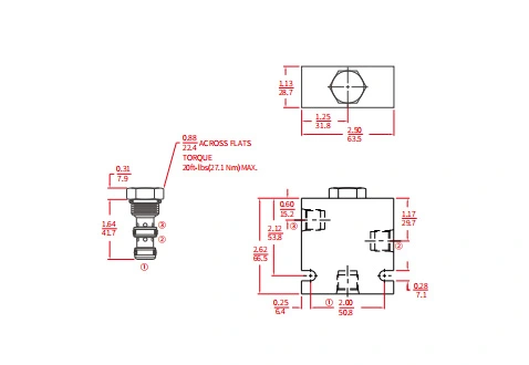 Ytelse/dimensjon/seksjonsstegning av IPC08-30 kontrollventiler