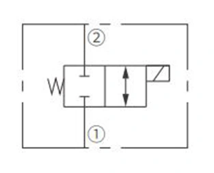 Operasjonssymbol for ISV10-24 2-veis N.C. Solenoidventil