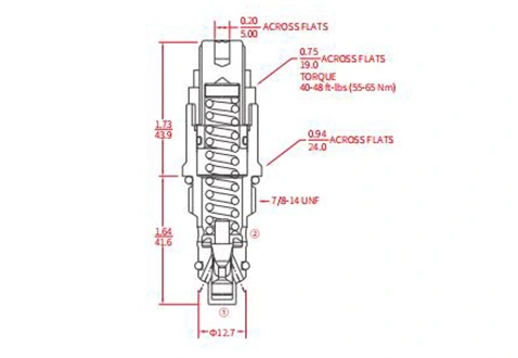 Ytelse/dimensjon/seksjonsstegning av IRV10-B20