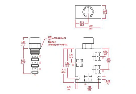 Ytelse/dimensjon/seksjonsstegning av IEC10-42 kontrollventil