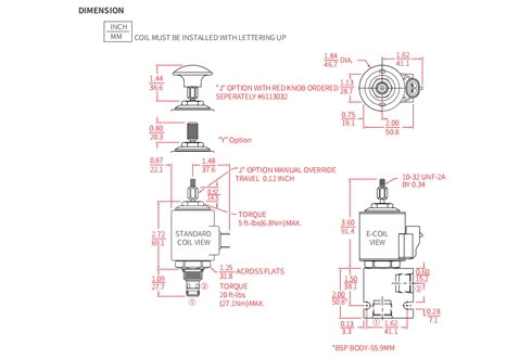 Ytelse/dimensjon/seksjonsstegning av ISV38-20J Poppet 2-vei N.C. Solenoidventil